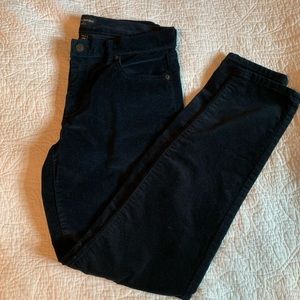 Banana Republic Dark Green Velvet Skinny Fit Pants
